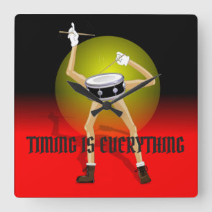 Wall clock for drummers