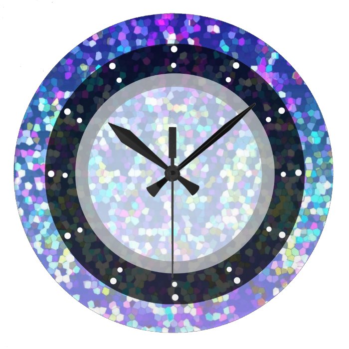 Wall Clock Glitter Graphic Background
