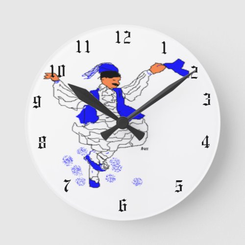 Wall Clock  Greek Evzone Dancing