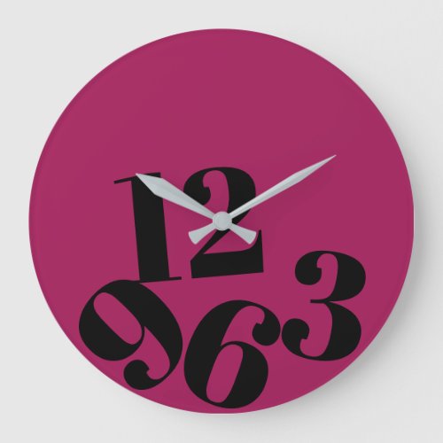 Wall Clock _ In The Pink Large Numbers Fallen
