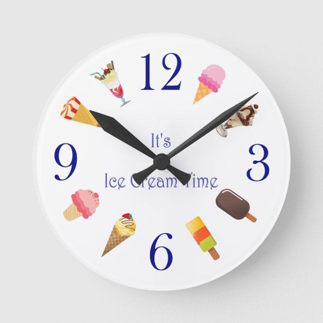 Wall Clock - It's Ice Cream Time (Front)