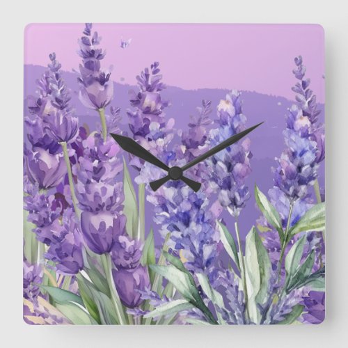 Wall Clock _ Lavender Fields of Hope Design by Jay
