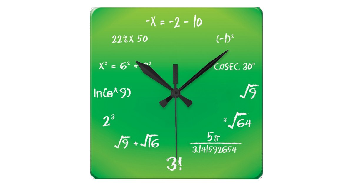 Wall Clock Maths Pop Quiz Zazzle