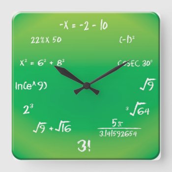 Wall Clock - Maths Pop Quiz Clock by srk4you at Zazzle