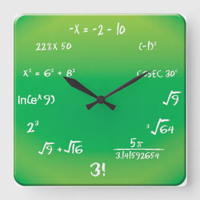 Wall Clock Maths Pop Quiz Clock Zazzle