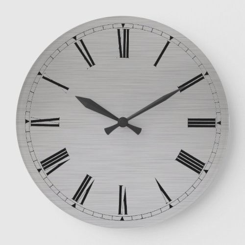 Wall Clock _ Modern Metal Roman Numerals Face