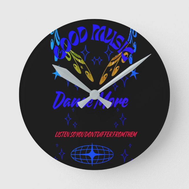 wall clock, Music Dance Round Clock (Front)