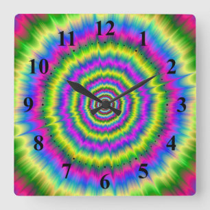 Wall Clock  Neon Explosion