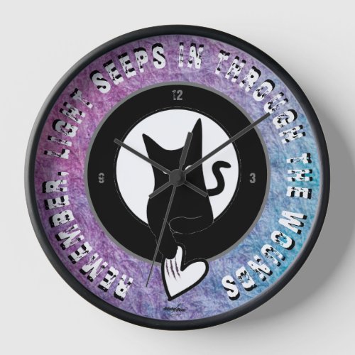 Wall Clock _ Ode to Love Cat by Adiela Akoo