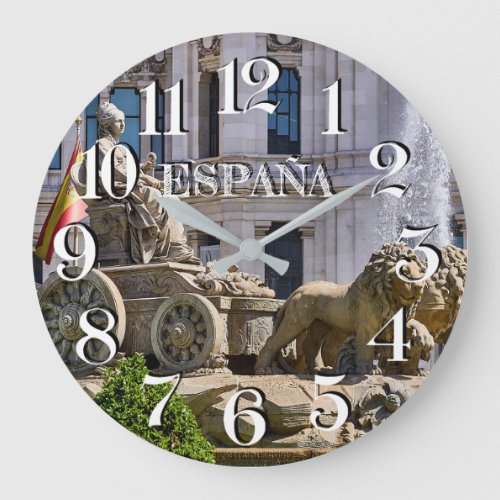 Wall clock Plaza Cibeles de Madrid Spain