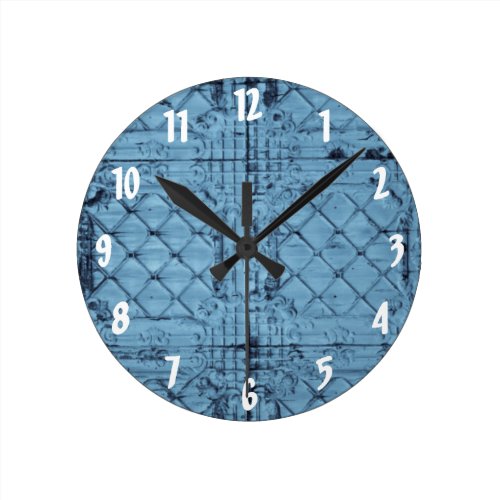 Wall Clock Rustic Tin Panel Ceiling Country Wester