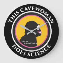 Wall Clock Science Smart Cavewoman