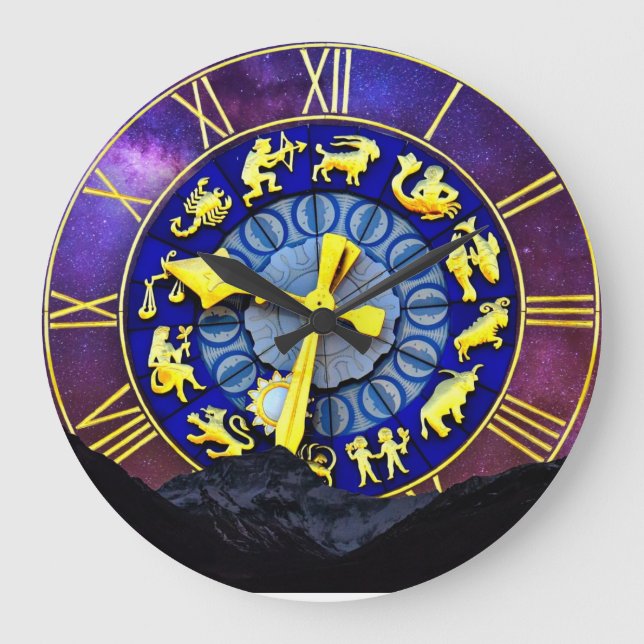 Wall clock signs of zodiac (Front)