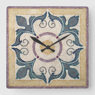 Wall Clock - Square Tile Design