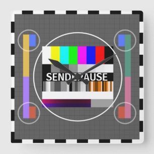 Wall Clock TV Test Card