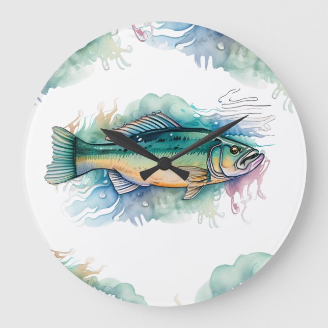 Wall Clock - Watercolor Series: Bass (Front)