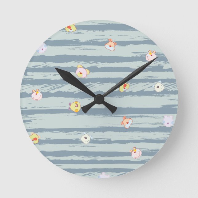 Wall Clock – Whimsy Faces (Front)