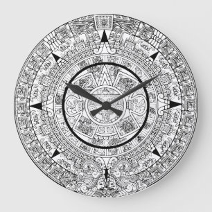 Wall Clock With Aztec Calendar