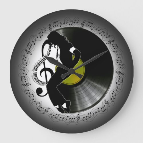 Wall clock with CD and dancer