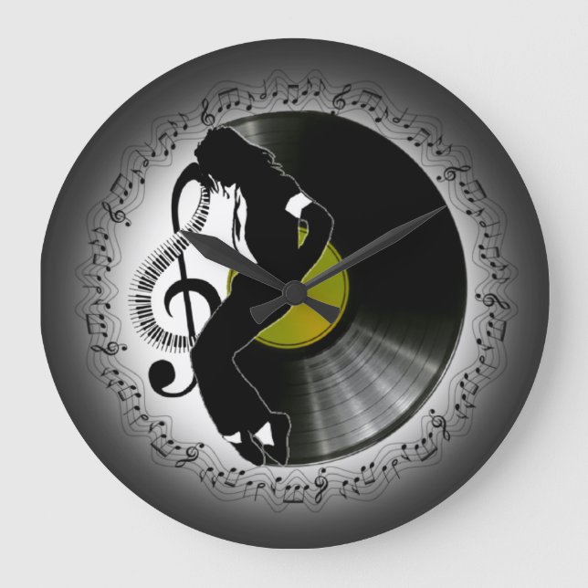 Wall clock with CD and dancer (Front)