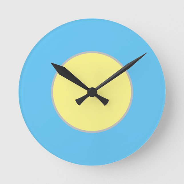 Wall clock with colorful design  (Front)