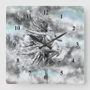 Wall Clock with Dancing Lady