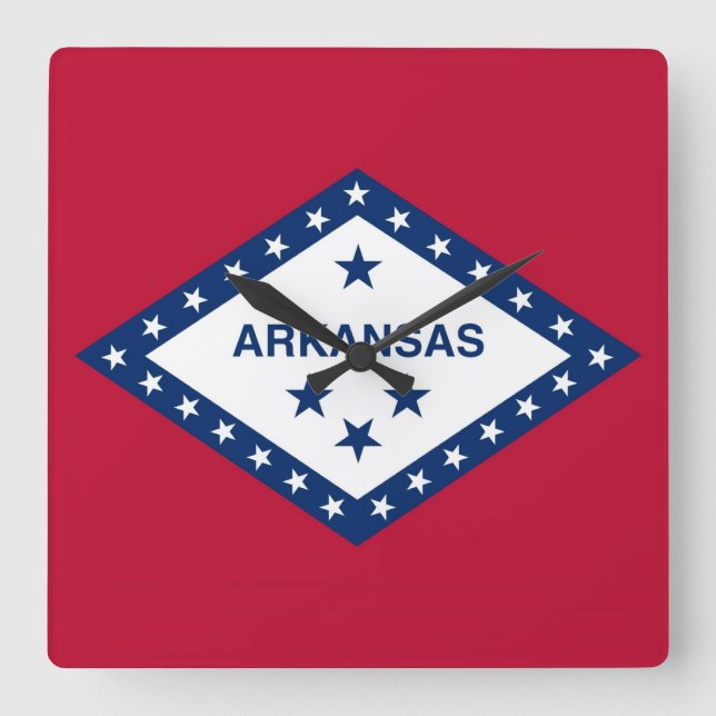 Wall Clock with Flag of Arkansas, USA (Front)