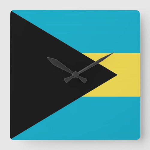 Wall Clock with Flag of Bahamas