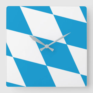 Wall Clock with Flag of Bavaria, Germany