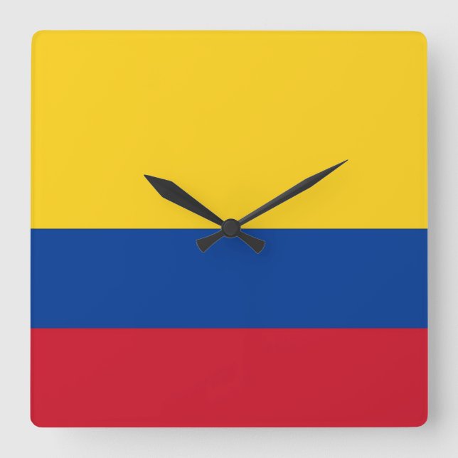Wall Clock with Flag of Colombia (Front)