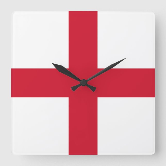Wall Clock with Flag of England (Front)