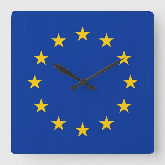 Wall Clock with Flag of European Union (Front)