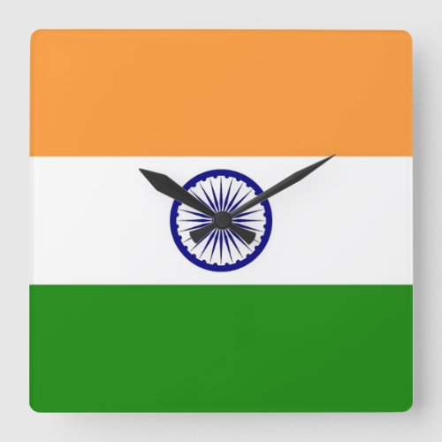 Wall Clock with Flag of India