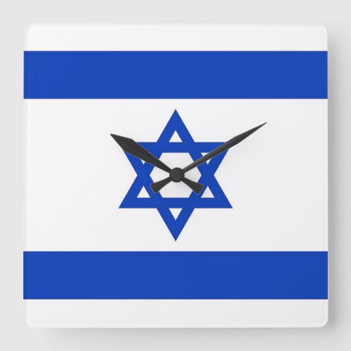 Wall Clock with Flag of Israel