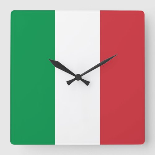 Wall Clock with Flag of Italy