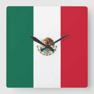 Wall Clock with Flag of Mexico