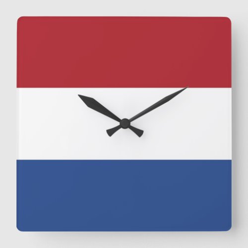 Wall Clock with Flag of Netherlands