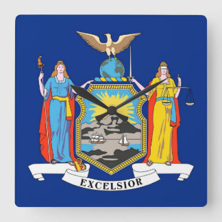 Wall Clock with Flag of New York, USA
