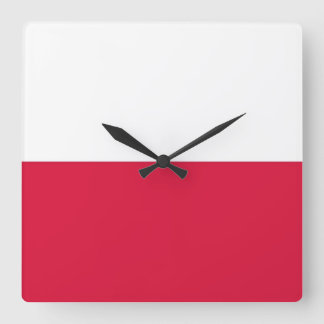 Wall Clock with Flag of Poland