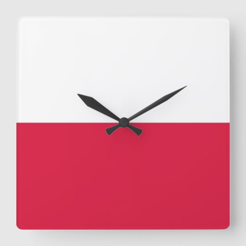 Wall Clock with Flag of Poland