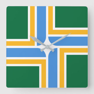 Wall Clock with Flag of Portland, USA