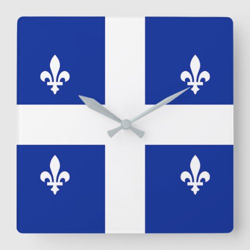 Wall Clock with Flag of Quebec Canada