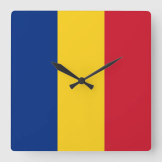 Wall Clock with Flag of Romania