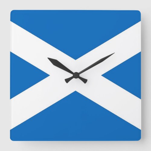 Wall Clock with Flag of Scotland