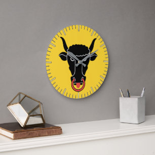 Wall Clock with flag of Uri, Switzerland