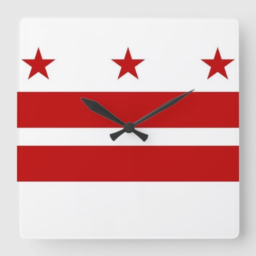 Wall Clock with Flag of Washington DC USA