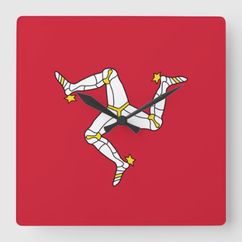 Wall Clock with Isle of Man Flag United Kingdom