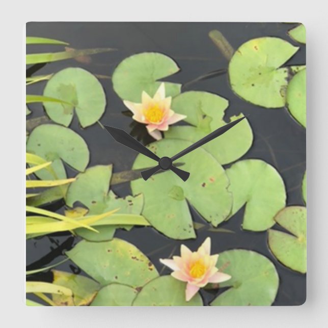 Wall clock with lily pads (Front)