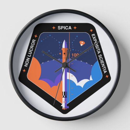 Wall Clock with Spica mission patch
