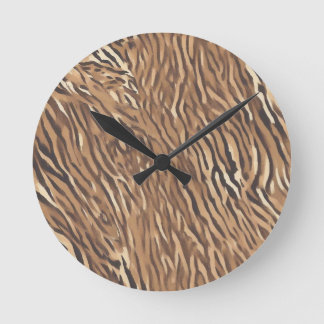 Wall Clock with Tiger Skin Design